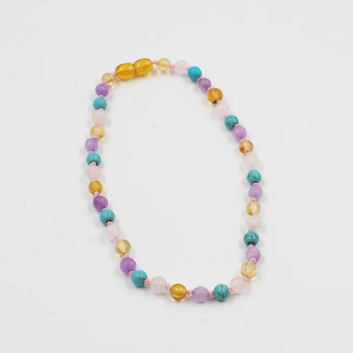 COLLAR HONEY/ÁGATA ROSA/TURQUESA ADULTO